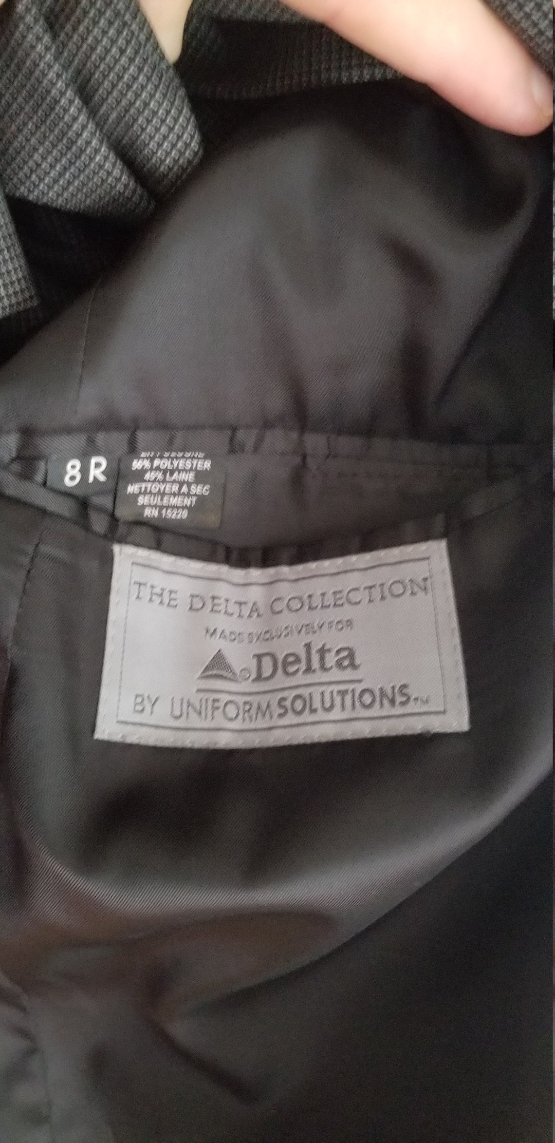 Women's Delta Airlines Above Wing Charcoal Gray Uniform | Etsy