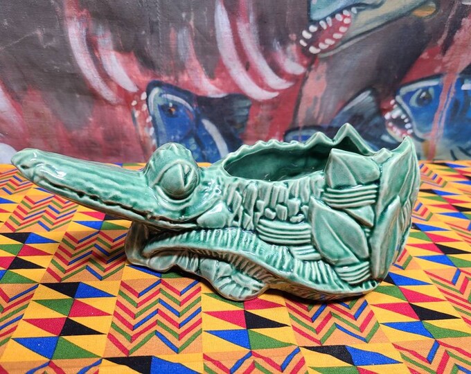 1950's Mccoy Alligator Planter or Flower Pot Etsy