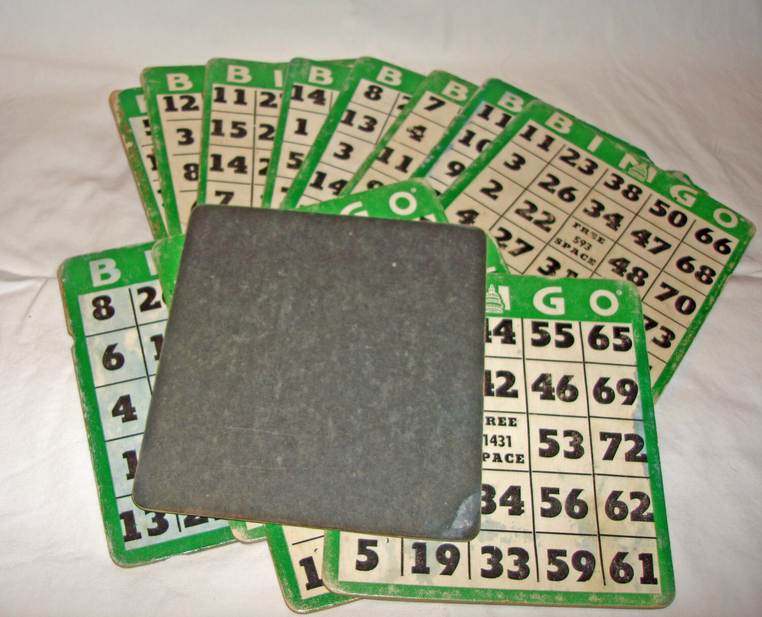 40 Vintage Cardboard Bingo Game Cards From an Old School House Etsy
