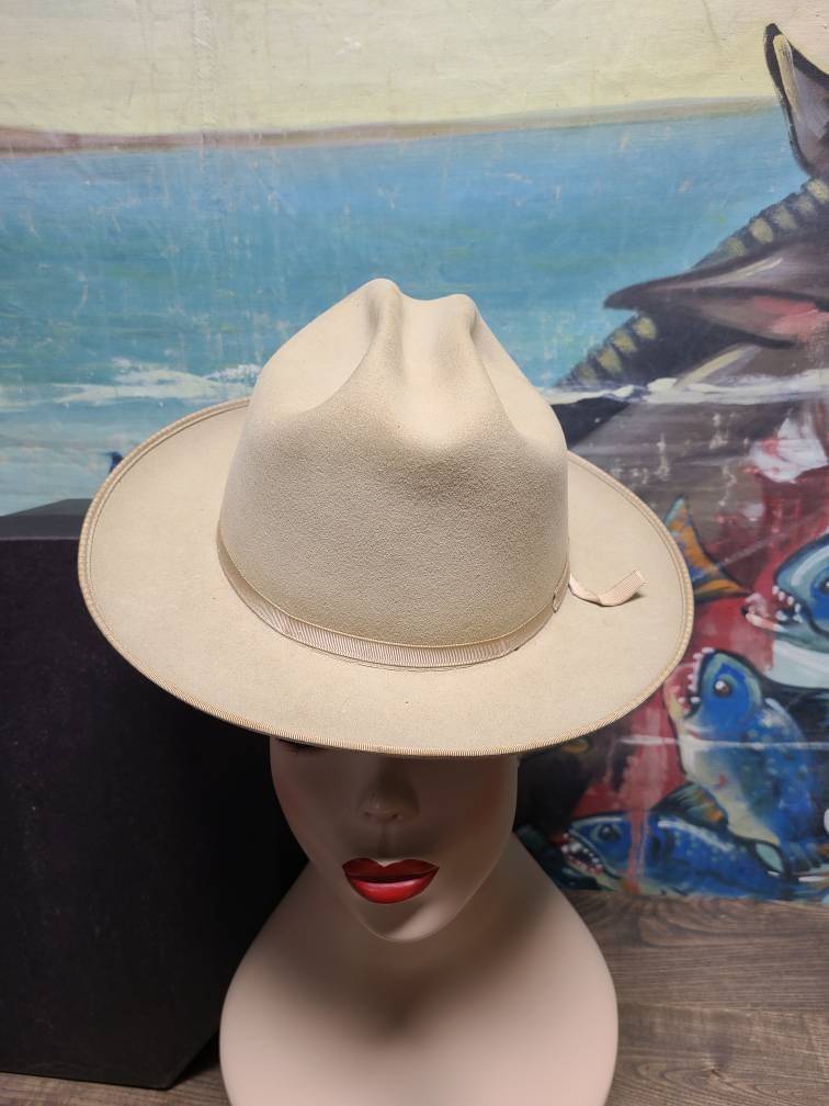 Dobbs 5th Avenue 50's ヴィンテージハット Dobbs Fifth Avenue NY Brown Fedora Hat 7 1/8 50s 60s Vintage