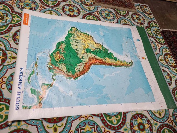 Vintage 1965 Pictorial Rand Mcnally & Company South America