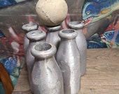 Antique Rare Vintage Carnival Milk Bottle Ball Toss Game