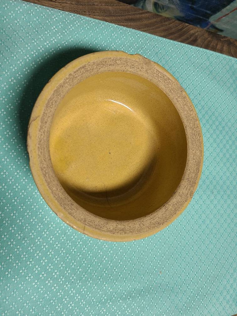 Antique Tan Glazed Durable Stoneware Crock Style Unmarked Etsy