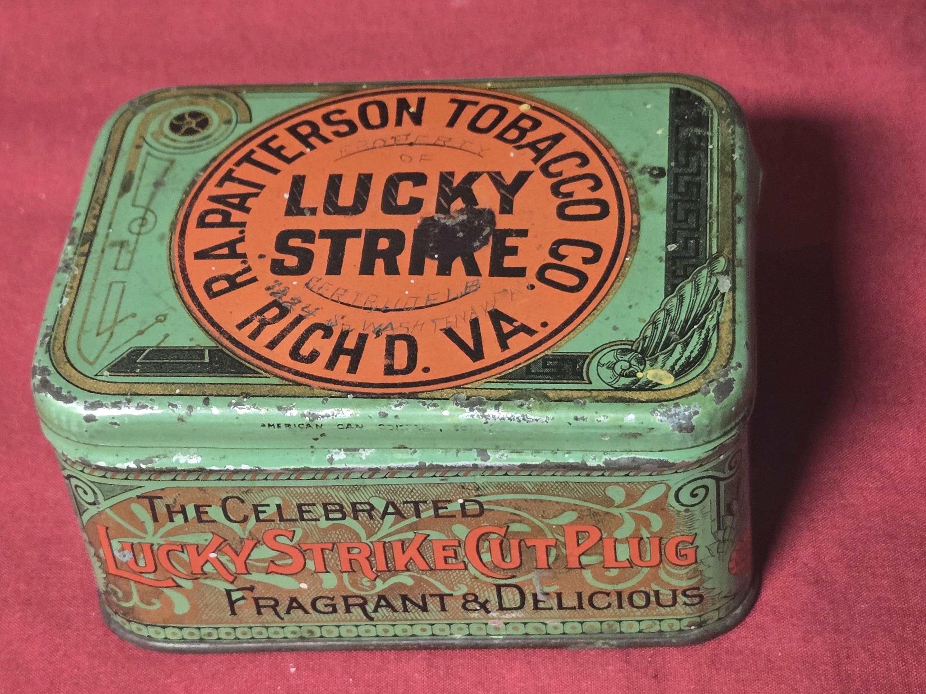 Sensation Tobacco Cut Plug Tin Can P. Lorillard Company