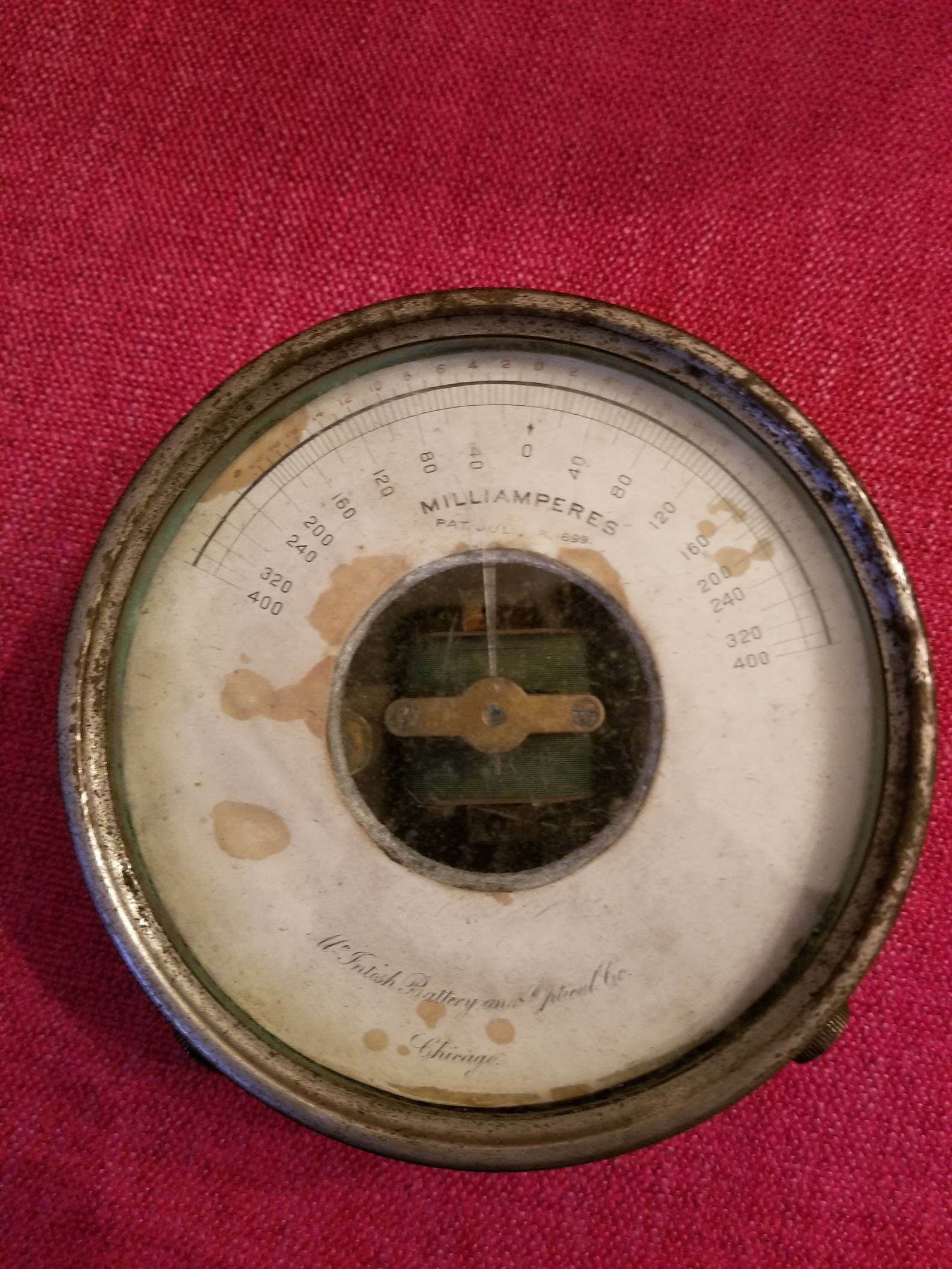 Mcintosh Battery and Optical Co. Chicago Illinois Pat 1899 Milliamperes