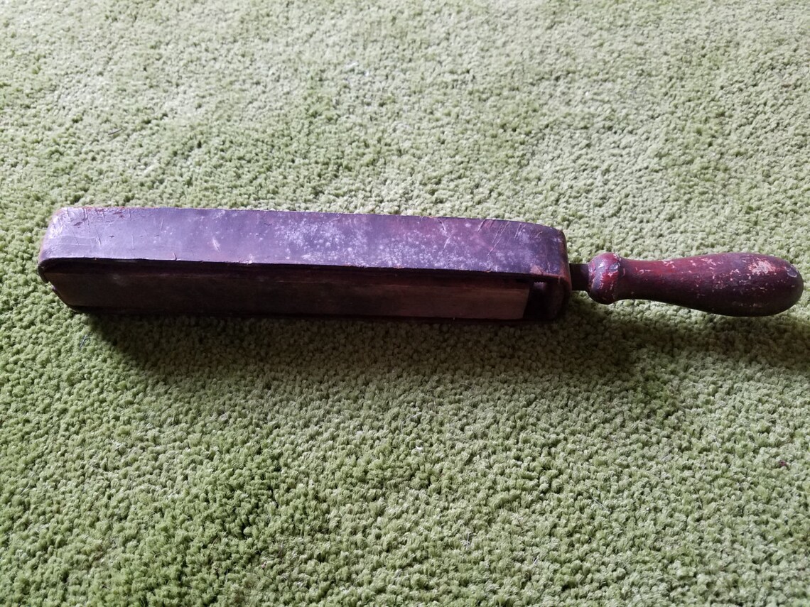 Vintage 1920's Original Antique Straight Razor Hone Strop Etsy
