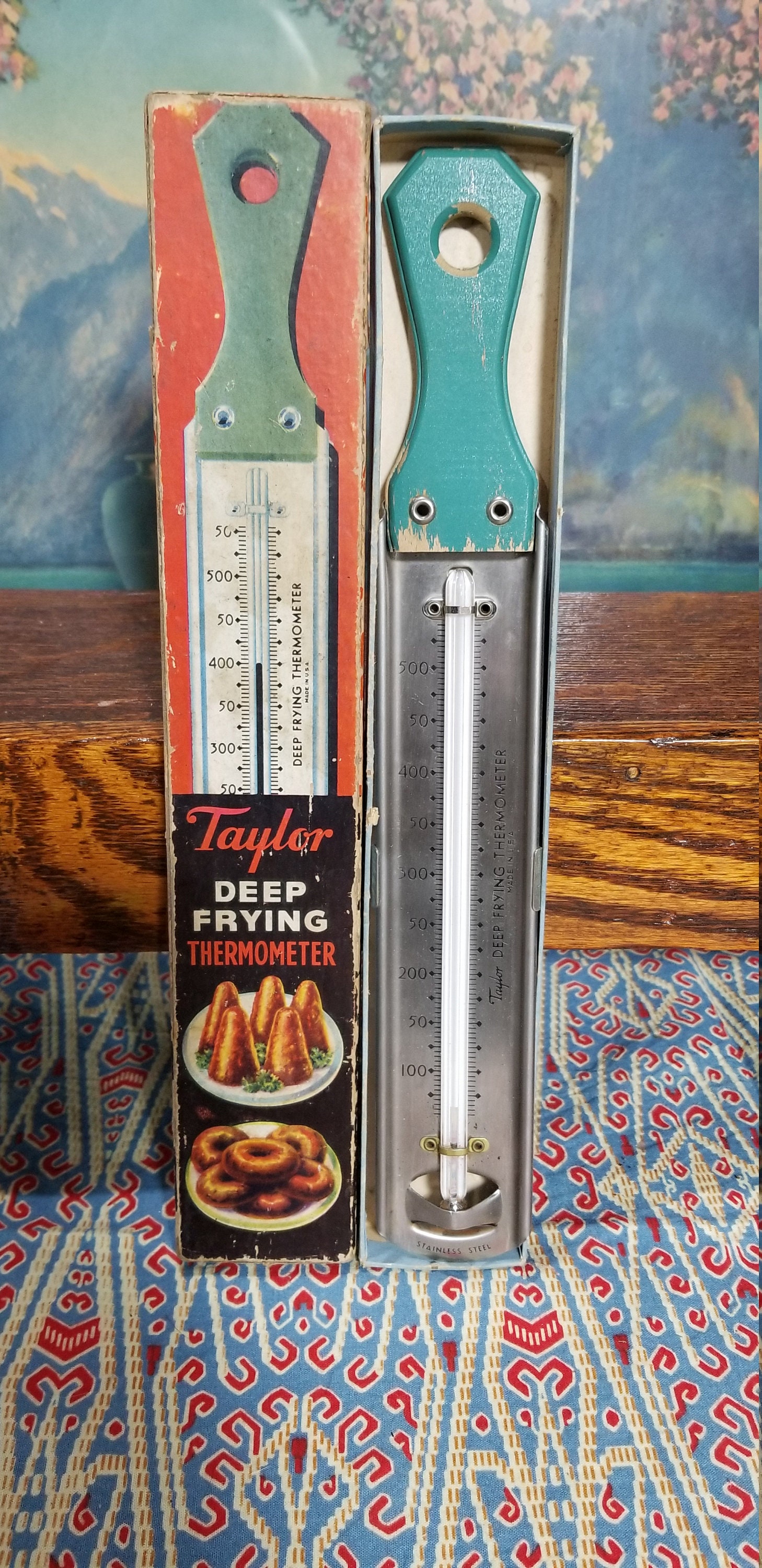 Antique Taylor Deep Frying Thermometer Ready to Use Kitchen Gadget 