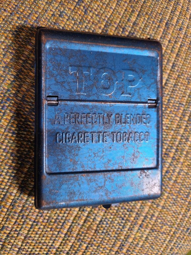 Vintage 1960's Blue Top Metal Cigarette Roller A Perfectly Blended Cigarette  Tobacco Roller Box