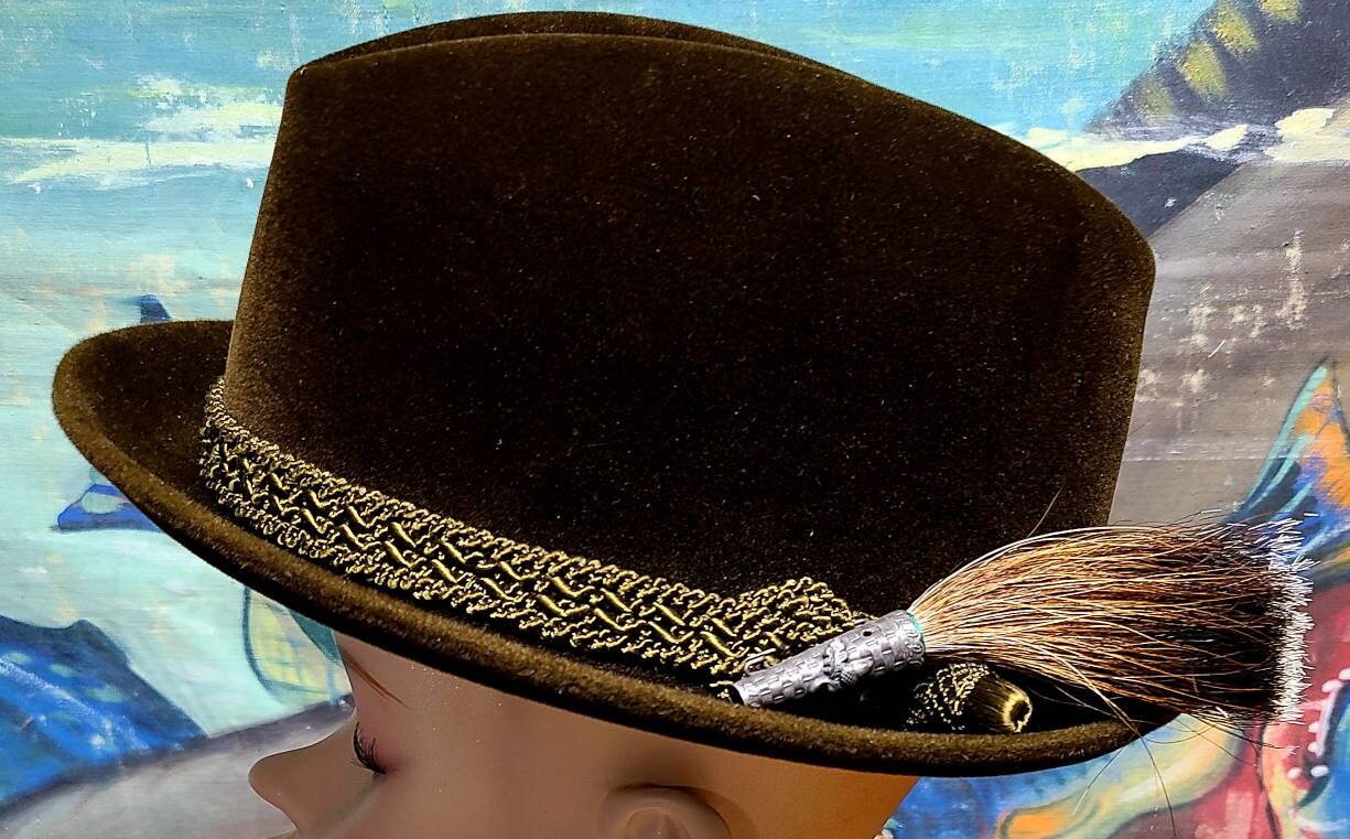 Vintage Men's Western Germany Austrian Style Alpine Fedora 1950's