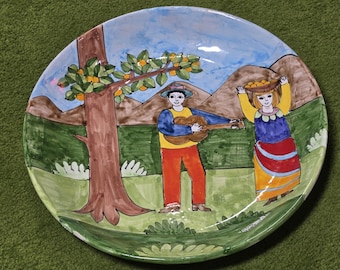 Rare 1970's Italian Ceramic Artistica Nino Parrucca Pottery Hand
