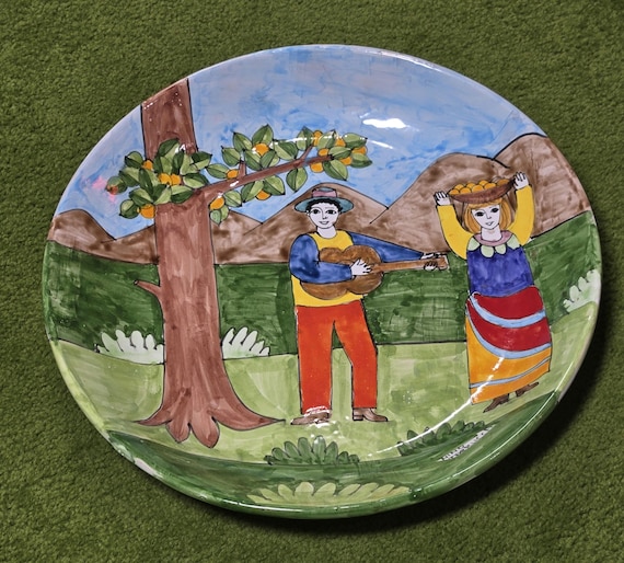 Rare 1970's Italian Ceramic Artistica Nino Parrucca Pottery Hand