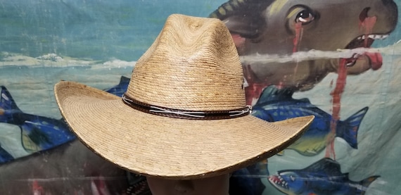Vintage Turner Hat Company Cowboy Hat Ranger Palm Braided Size 7 1/4 Hat -   Israel