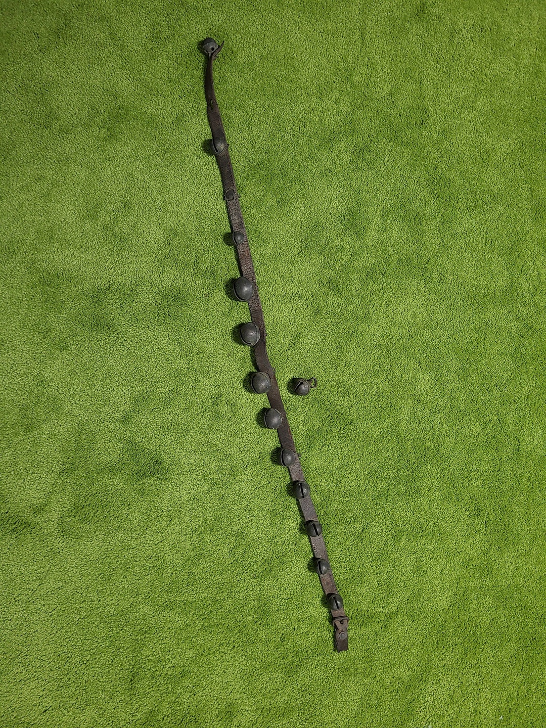 Antique Sleigh Bells on 40 Leather Strap 1 is Seperated Etsy