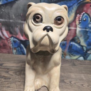 Antique Chalkware Bulldog - Etsy