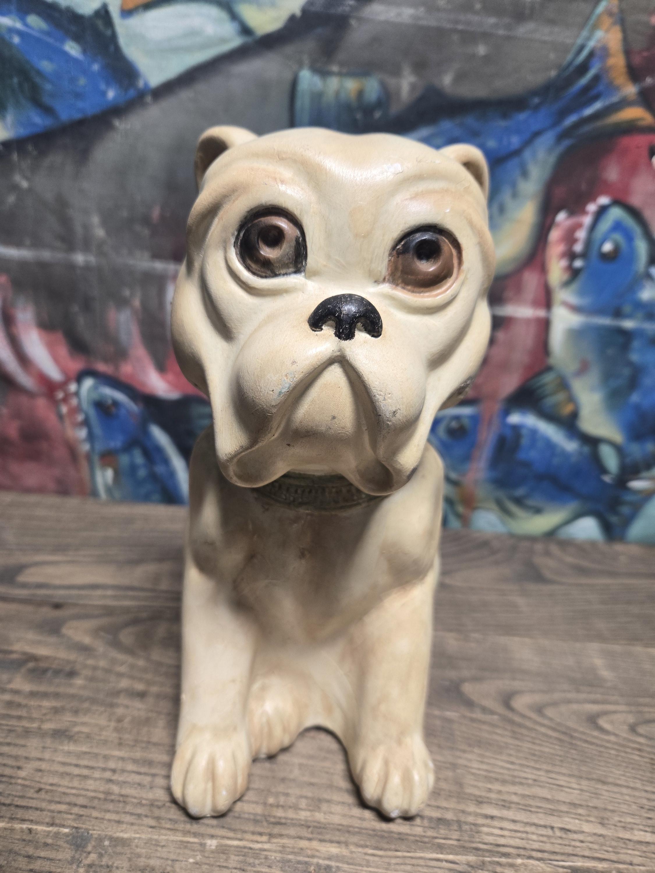 Chalkware French Bulldog - Etsy