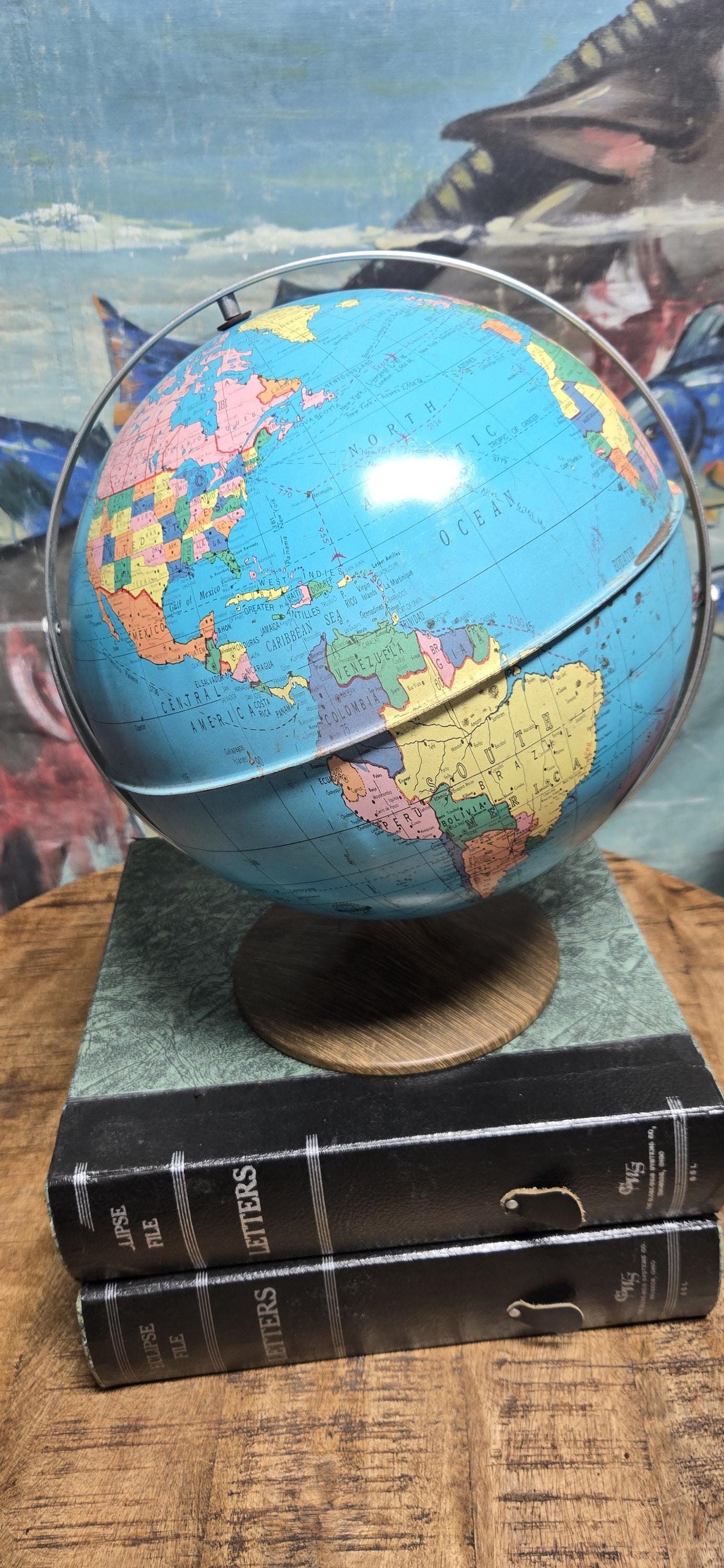 Vintage Metal Earth Bank - Etsy
