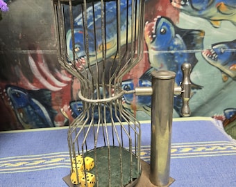 Antique Part of Gambling History Good Condition Vintage Chuck-A-Luck Dice Cage