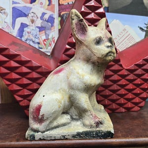 Vintage Chalkware Bulldog - Etsy