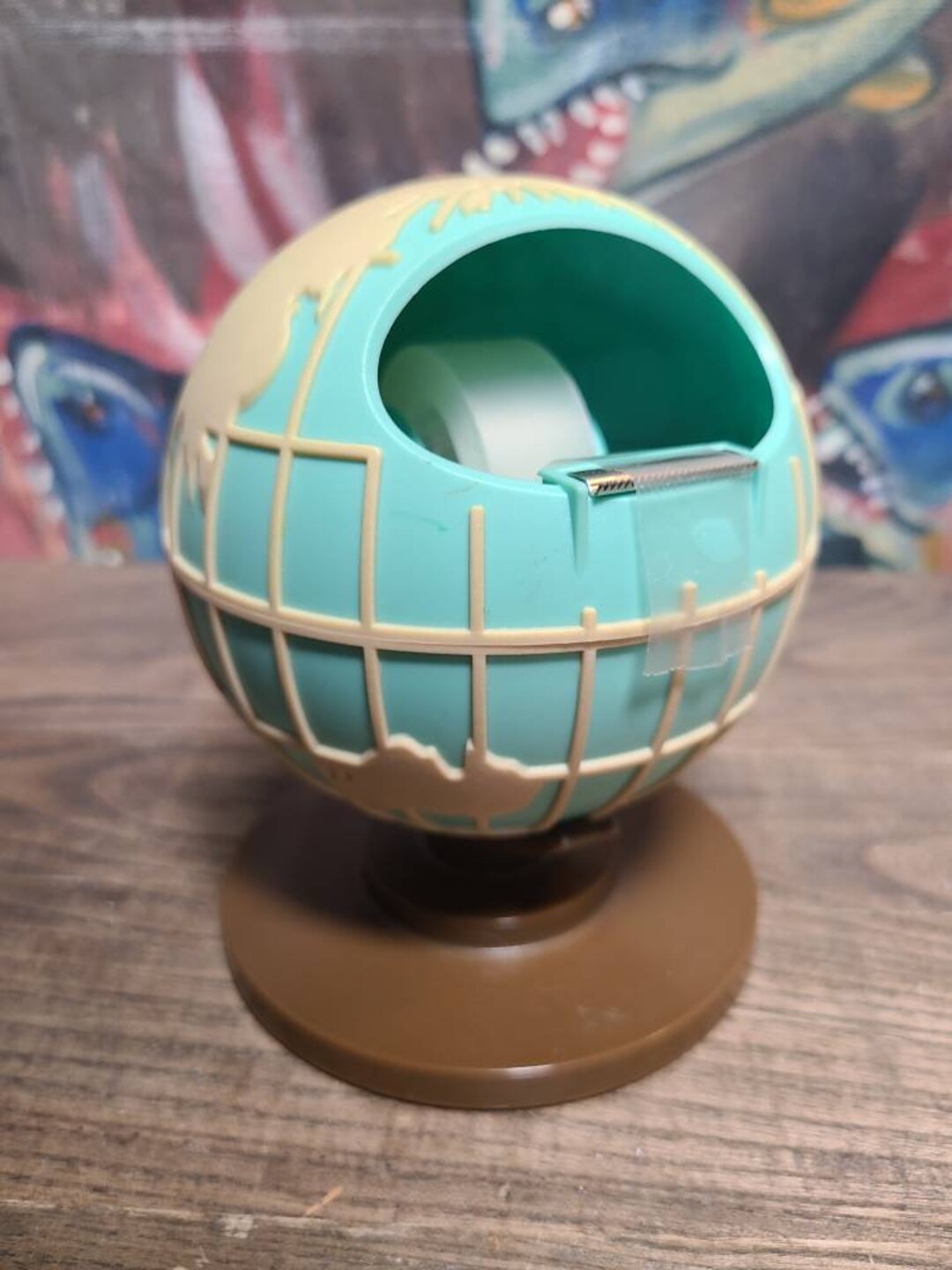 Earth Globe Scotch 3M C42 Tape Dispenser Desk Top Etsy
