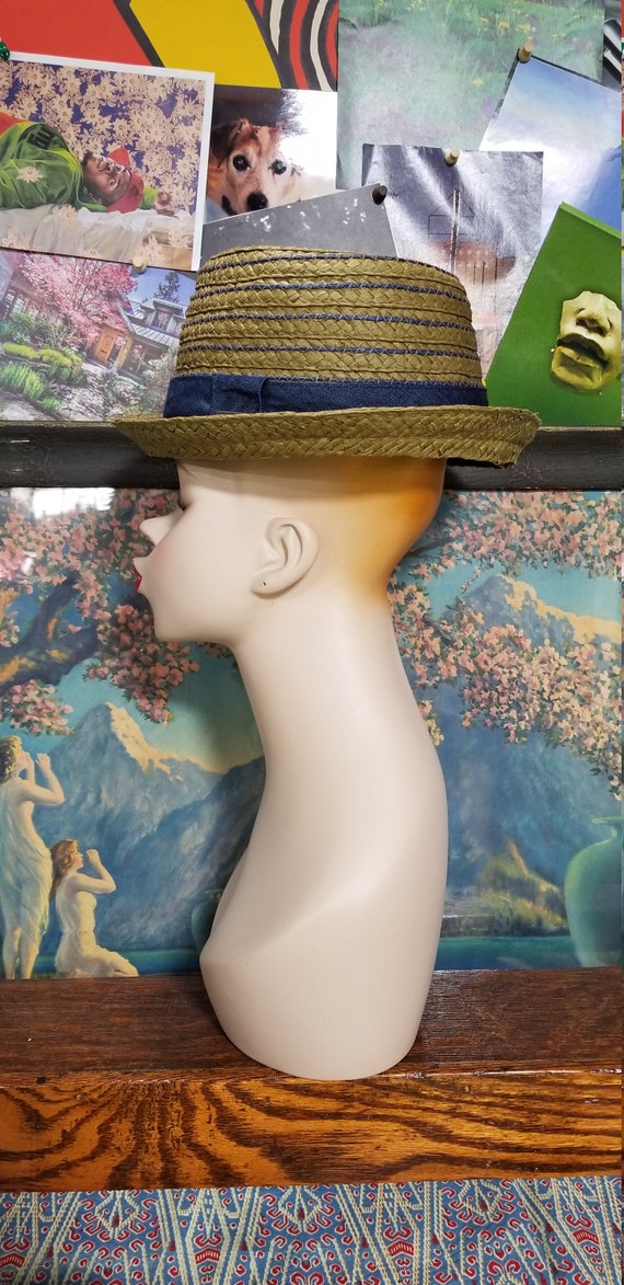 Amazing Vintage Straw Man or Ladies Summer Hat Fed