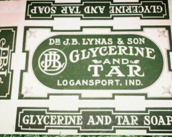 Dr J B Lynas Glycerine and Tar Logansport Indiana Box Packaging Original Hoosier Advertising