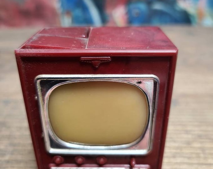 Vintage TV Salt and Pepper Shaker Set Plastic Television Photo Frame