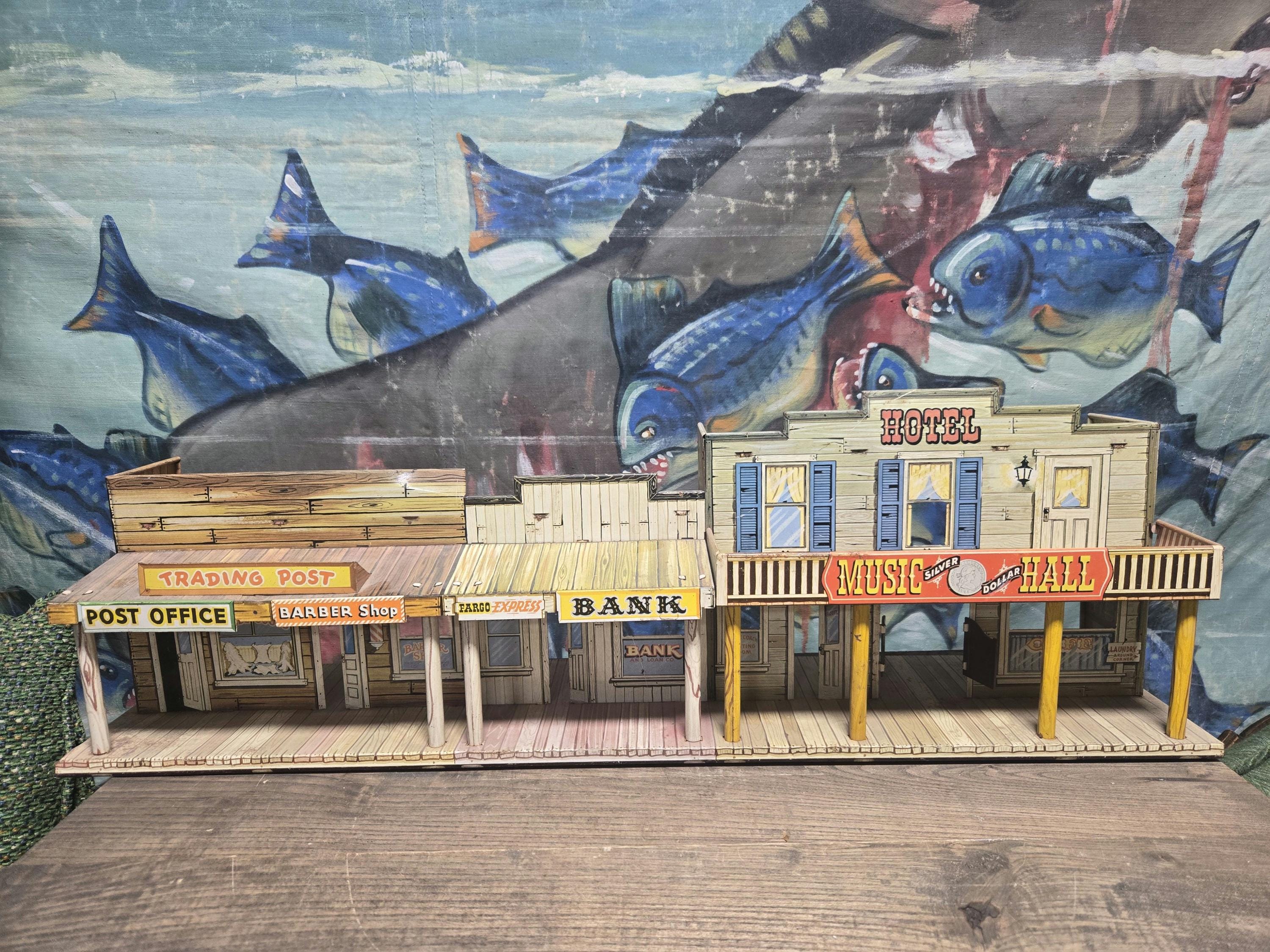 Rare Vintage Marx Tin Litho Toy Roy Rodgers Mineral City Western