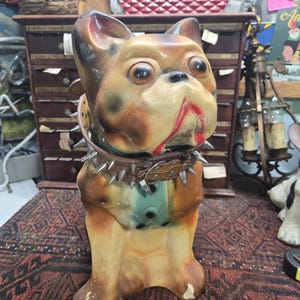 Bulldog Chalkware - Etsy
