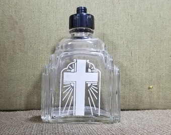 Vintage Glass Holy Water Bottle Graymoor NY