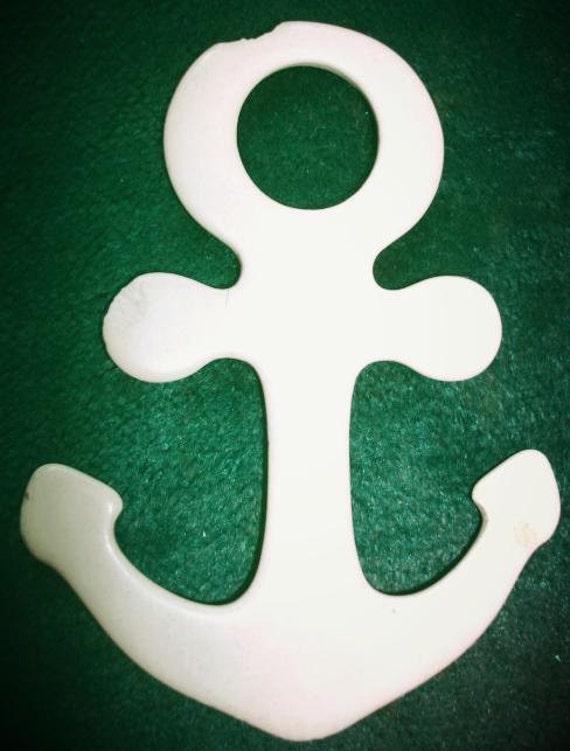 Darling Vintage White Marine Nautical Anchor Cellu