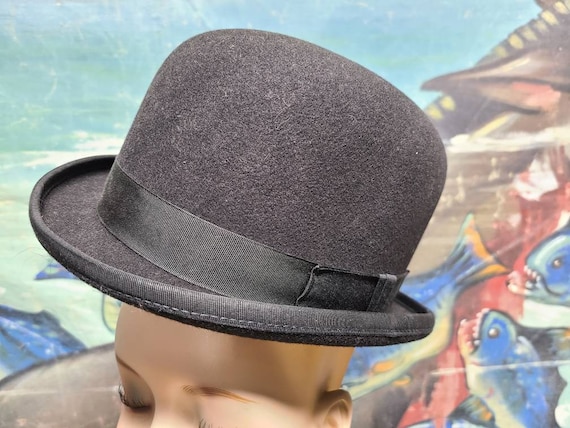 Buy Good Condition Circa 1940 s Black Custom Made Internationaly Famed by Appointment Felt Man s Bowler Style Dress Hat Online in India Etsy