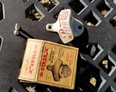 Vintage 1925-1970 Pepsi-Cola Starr-X Wall Attachment Barware Stationary Bottle Opener NOS in Original Box Unused Brown MFG