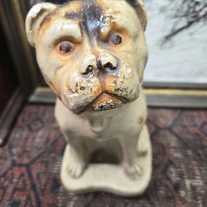 Vintage Chalkware Bulldog - Etsy Vintage Chalkware Bulldog - Etsy