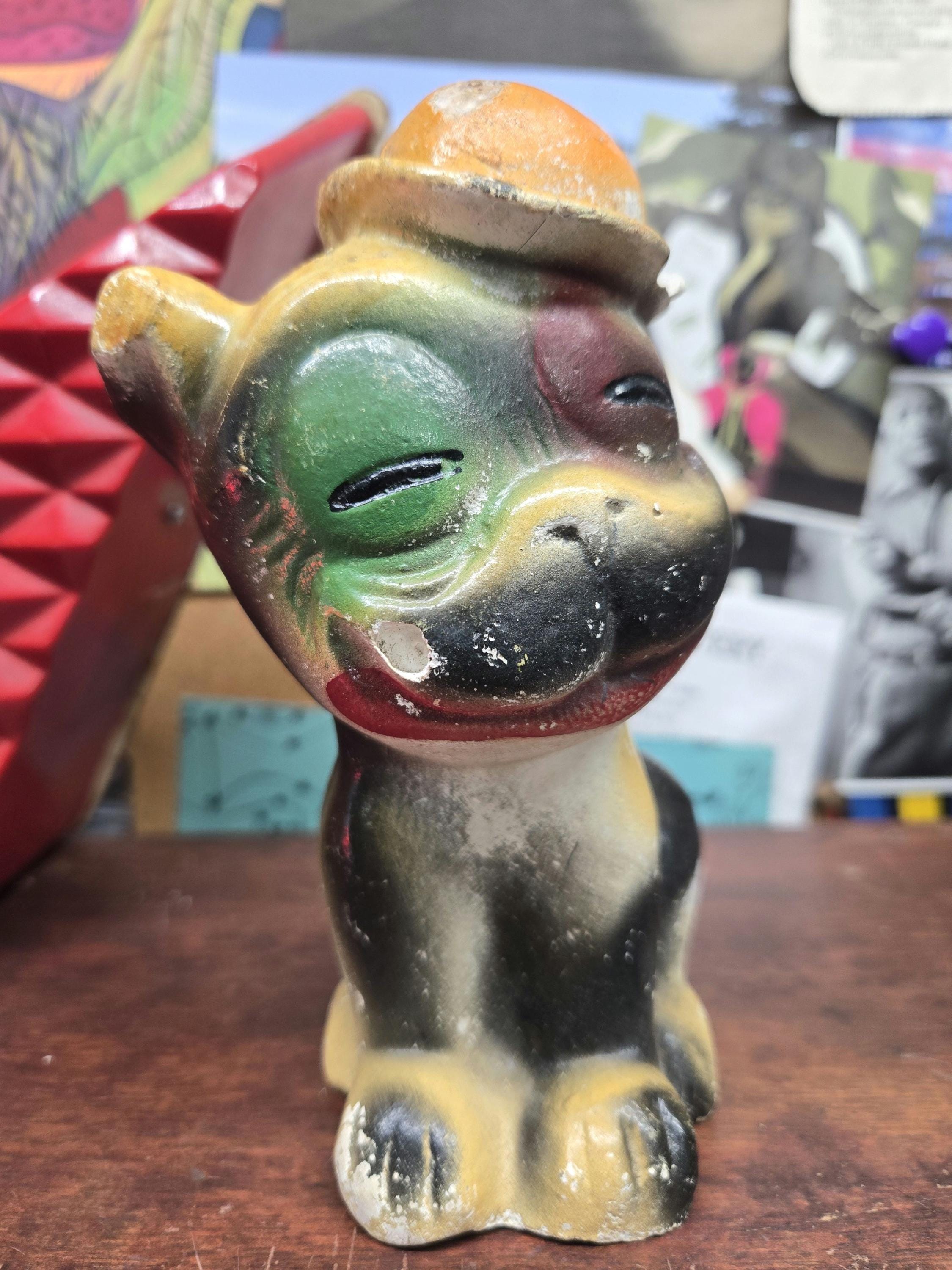 〜50s Vintage Chalkware French Bulldog 置物 50s Vintage Chalkware French Bulldog 置物