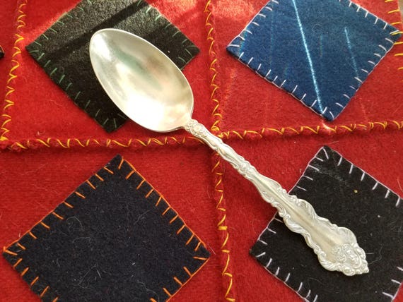 Antique 1930's Holmes Edwards Silver Inlayed Silver 1/4