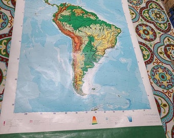Vintage 1965 Pictorial Rand Mcnally & Company South America
