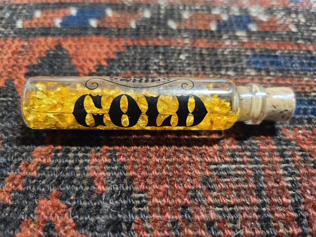 24K GOLD Leaf Flakes in Vial Tube - .999 Fine 24 Karat Foil - USA