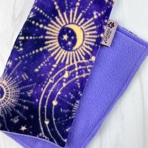 Astrological Catnip Blanket (Purple Fleece, Cozy Cat Decor, Catnip Mat, Calming Catnip Mat, Soft Cat Bed)