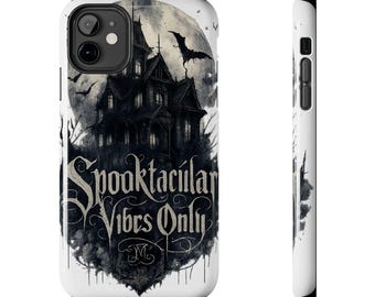 Haunted House Phone Case - Eerie Watercolor Spooktacular Vibes - Halloween Gift for Goth Friend