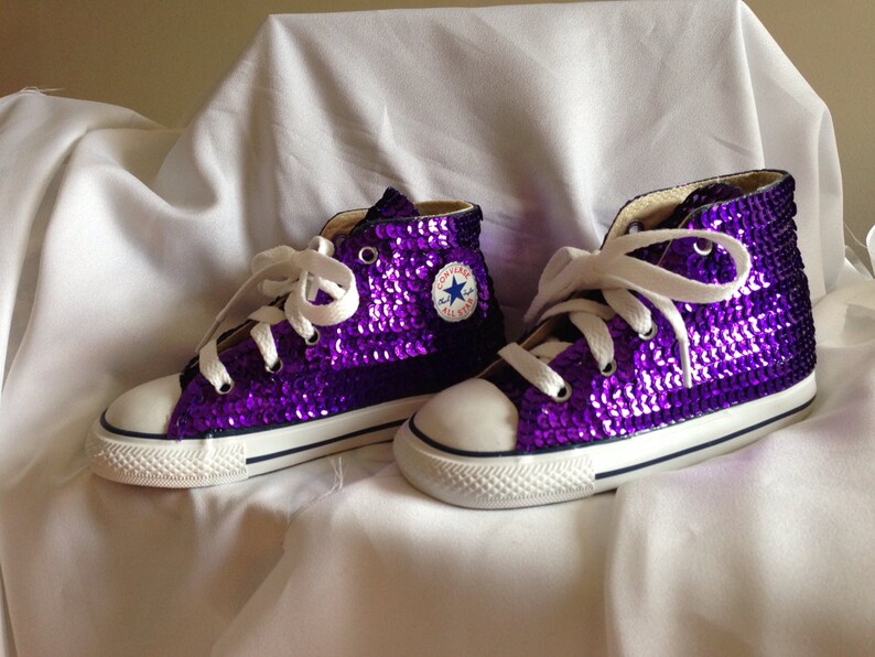 Toddler's hightop sequined converse Etsy