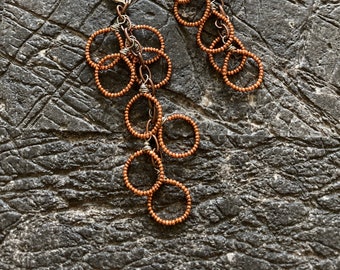 Cooper Rain Hoop Earrings