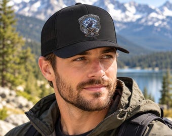 Raven Trucker Hat | Richardson 112 Snapback Cap | Built in the North Montana Hat | Outdoor Hiking Gift