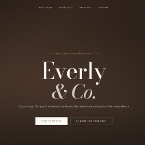 Everly Wedding Photographer Website Template | HTML Photography Website | Portfolio Template