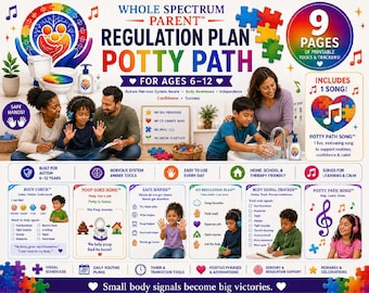 Autism Potty Training Printable – Regulation Plan Potty Path Toolkit (Ages 6-12)