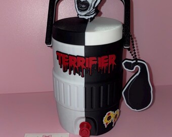 Terrifier Art the Clown 12oz soda Can Holder | 3D Printed Horror Movie Drink Sleeve | Custom Halloween Novelty Can holder & Straw Topper