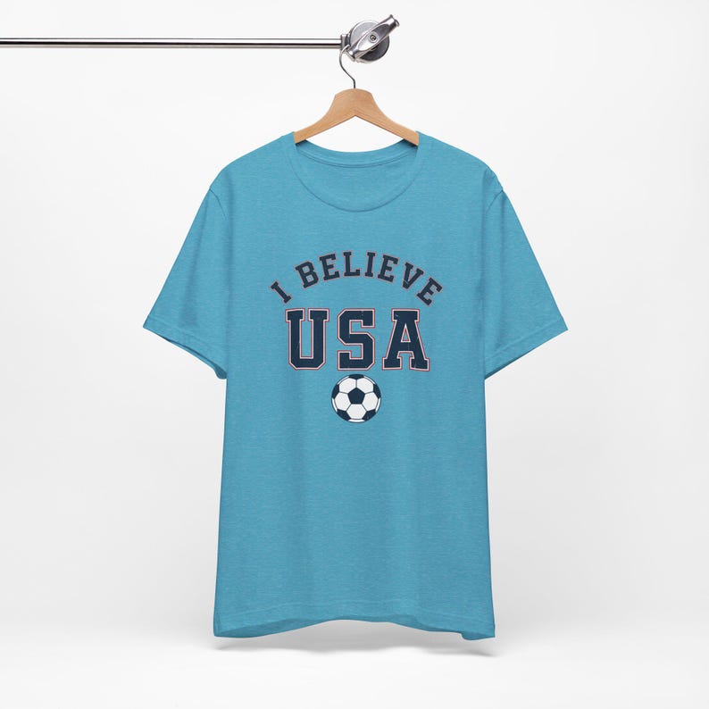 USA Soccer Shirt | I Believe Vintage College Tee | Retro 1970s Collegiate USMNT World Cup Premium Cotton Fan Gift image 5