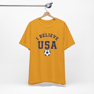USA Soccer Shirt | I Believe Vintage College Tee | Retro 1970s Collegiate USMNT World Cup Premium Cotton Fan Gift image 3