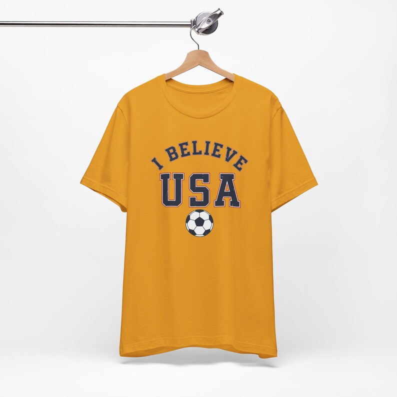 USA Soccer Shirt | I Believe Vintage College Tee | Retro 1970s Collegiate USMNT World Cup Premium Cotton Fan Gift image 3