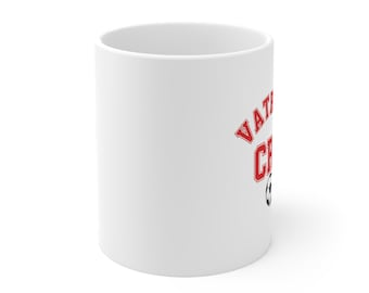 Croatia Soccer Mug | Vatreni Vintage College Mug | Retro 1970s Collegiate CRO World Cup Red White Ceramic Fan Gift