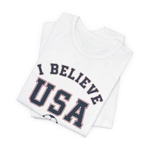 USA Soccer Shirt | I Believe Vintage College Tee | Retro 1970s Collegiate USMNT World Cup Premium Cotton Fan Gift image 2